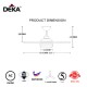Ceiling Fan Deka DR9-3B-BK 60"