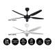 Ceiling Fan KDC 5 Blades DC Motor 24 Speed + Reverse with Remote Control