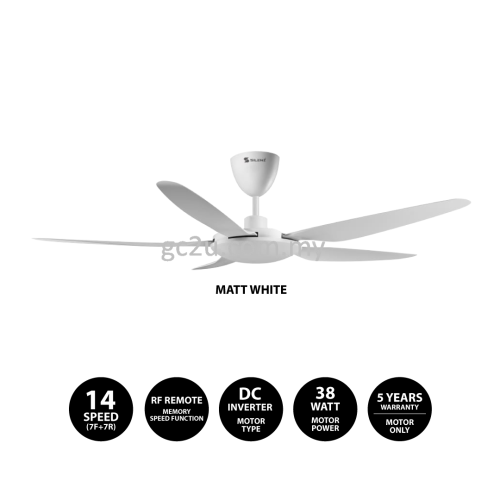 Ceiling Fan RDC 5 Blades DC Motor 14 Speed Control + Reverse Ceiling Fan RDC 5 Blades DC Motor 14 Speed Control + Reverse