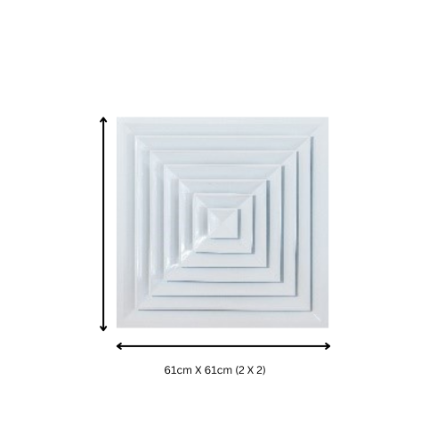 Grille 4 Way Difusser C/W Coller 2 X 2 (Supply Grille)