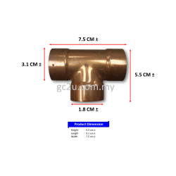 TEE COPPER 1 1/8 TEE COPPER 1 1/8